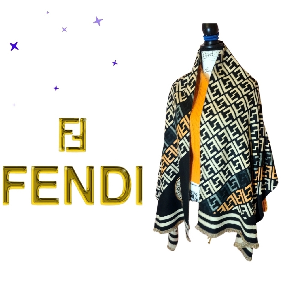 🏅Great Fendi Zucca Cashmere Wrap🎗gift